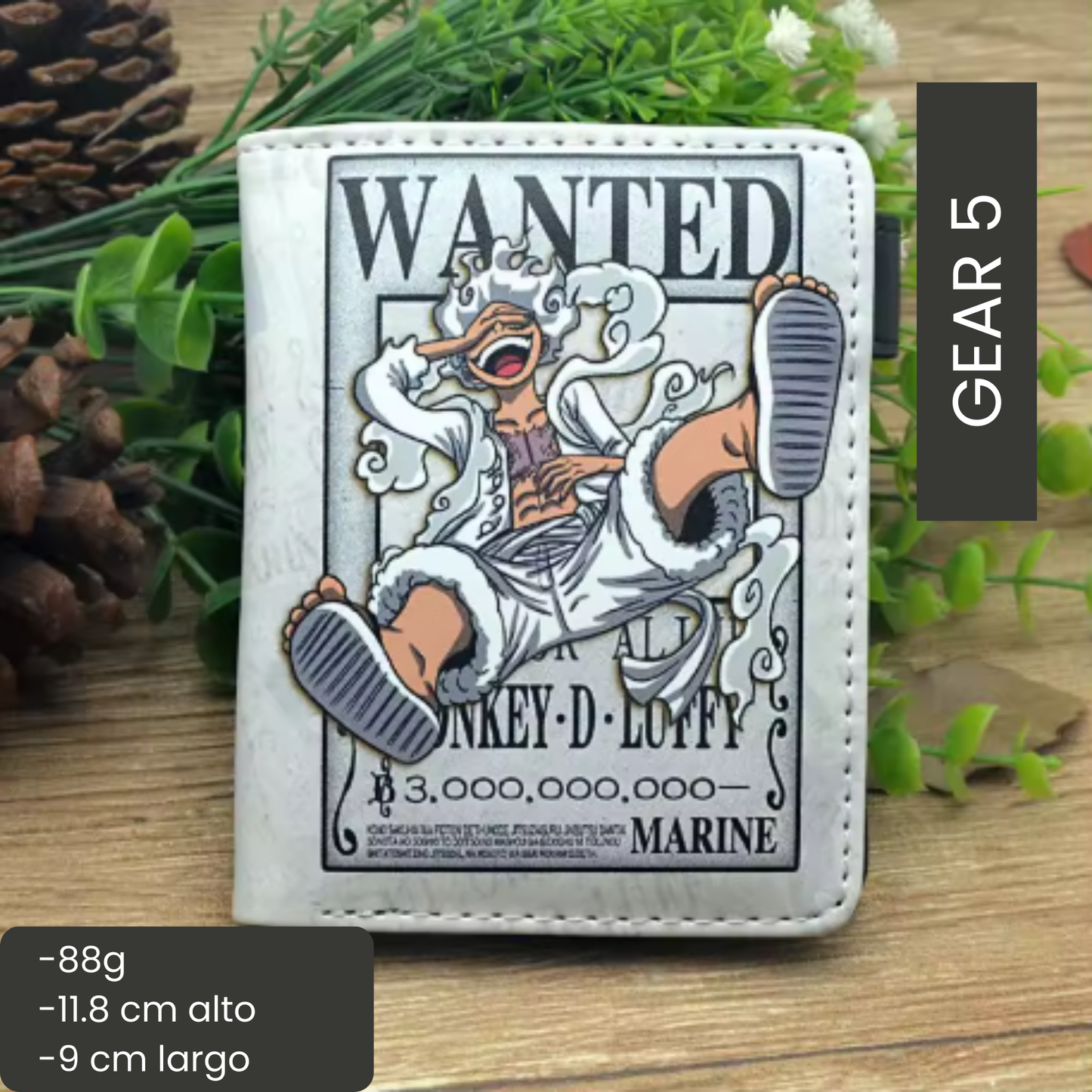 Cartera One Piece Anime Luffy Gear 5